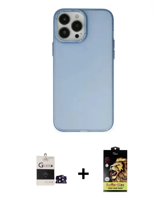 ieg™ iPhone 14 Pro Max Kılıf Ahenk Çizgi Prime - Siyah Buffer Cam Ekran Koruyucu + Bilvis Titan Kamera Lens - SH