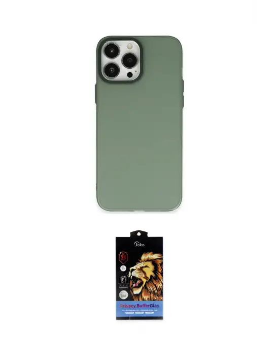 ieg™ iPhone 14 Pro Max Kılıf Ahenk Çizgi Prime - Siyah Buffer Hayalet Cam Ekran Koruyucu
