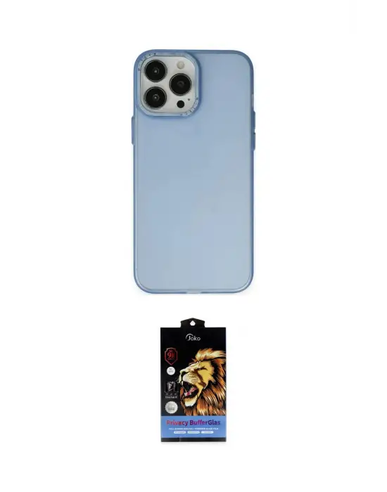 ieg™ iPhone 14 Pro Max Kılıf Ahenk Çizgi Prime - Siyah Buffer Hayalet Cam Ekran Koruyucu