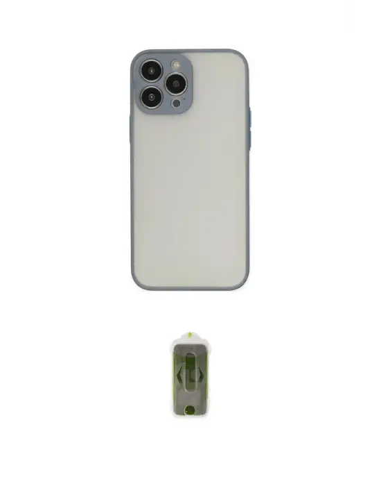 ieg™ iPhone 14 Pro Max Kılıf Ahenk Çizgi Serisi - Siyah Joko Magic 5D Hayalet Cam