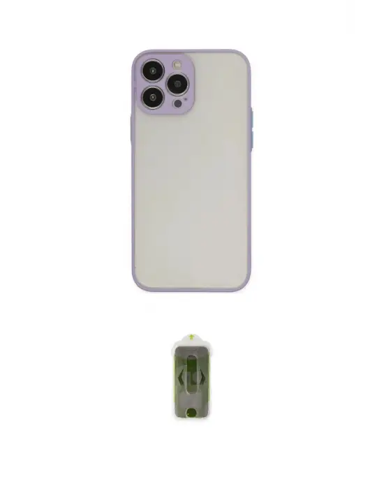 ieg™ iPhone 14 Pro Max Kılıf Ahenk Çizgi Serisi - Siyah Joko Magic 5D Hayalet Cam