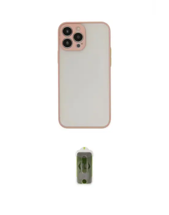 ieg™ iPhone 14 Pro Max Kılıf Ahenk Çizgi Serisi - Siyah Joko Magic 5D Hayalet Cam