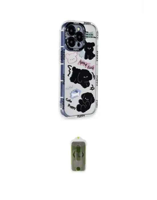 ieg™ iPhone 14 Pro Max Kılıf Ahenk Modern Serisi - Siyah Joko Magic 5D Hayalet Cam