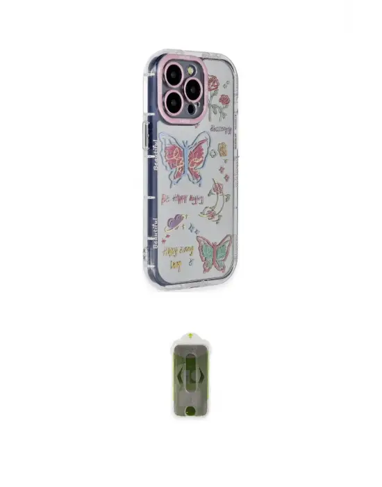ieg™ iPhone 14 Pro Max Kılıf Ahenk Modern Serisi - Siyah Joko Magic 5D Hayalet Cam
