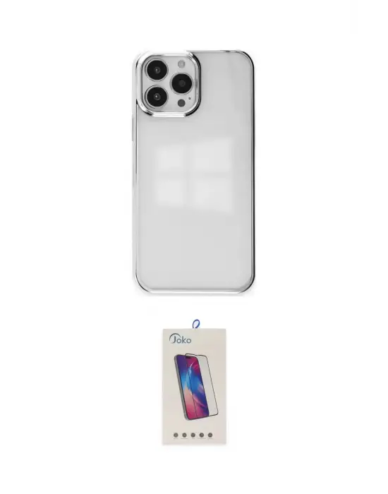 ieg™ iPhone 14 Pro Max Kılıf Doruk Doku Prime - Siyah Joko 5D Cam
