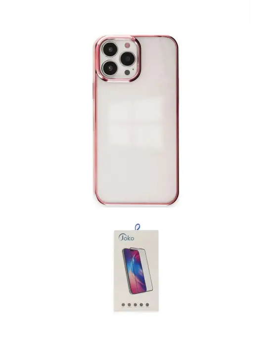 ieg™ iPhone 14 Pro Max Kılıf Doruk Doku Prime - Siyah Joko 5D Cam