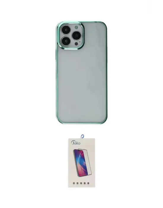 ieg™ iPhone 14 Pro Max Kılıf Doruk Doku Prime - Siyah Joko 5D Cam