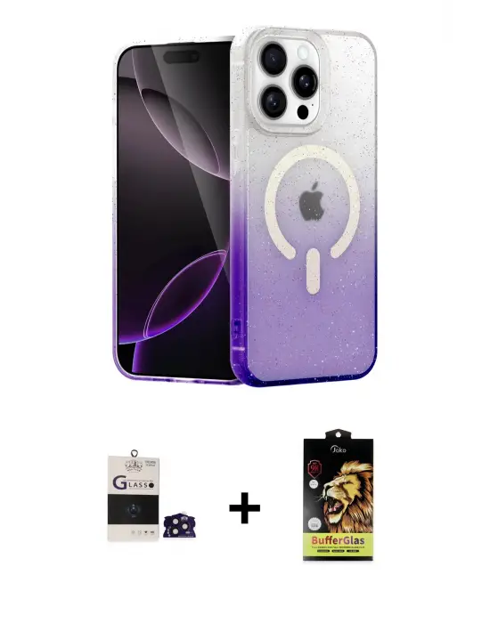 ieg™ iPhone 14 Pro Max Kılıf Eksen Minimal Özel Seri - Siyah Buffer Cam Ekran Koruyucu + Bilvis Titan Kamera Lens - DNMR