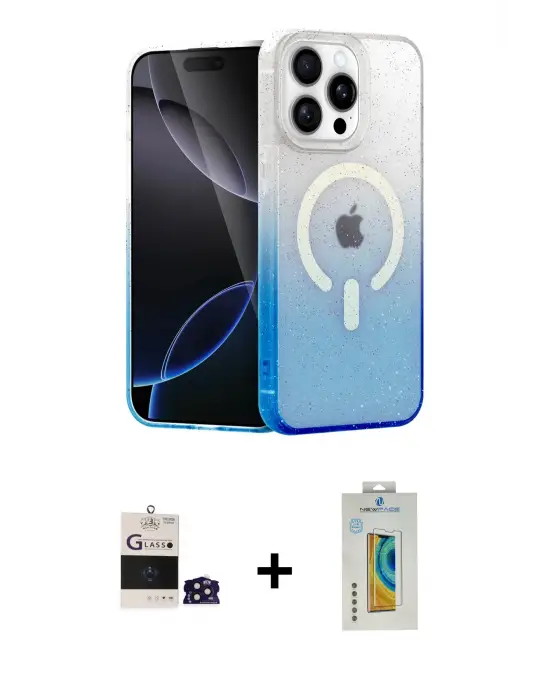 ieg™ iPhone 14 Pro Max Kılıf Eksen Minimal Özel Seri - Siyah Polymer Nano Ekran Koruyucu + Bilvis Titan Kamera Lens - DNMR