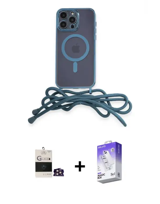ieg™ iPhone 14 Pro Max Kılıf Eksen Özel Seri - Siyah Bilvis 5in1 3D Magic Cam Ekran Koruyucu + Bilvis Titan Kamera Lens - GD