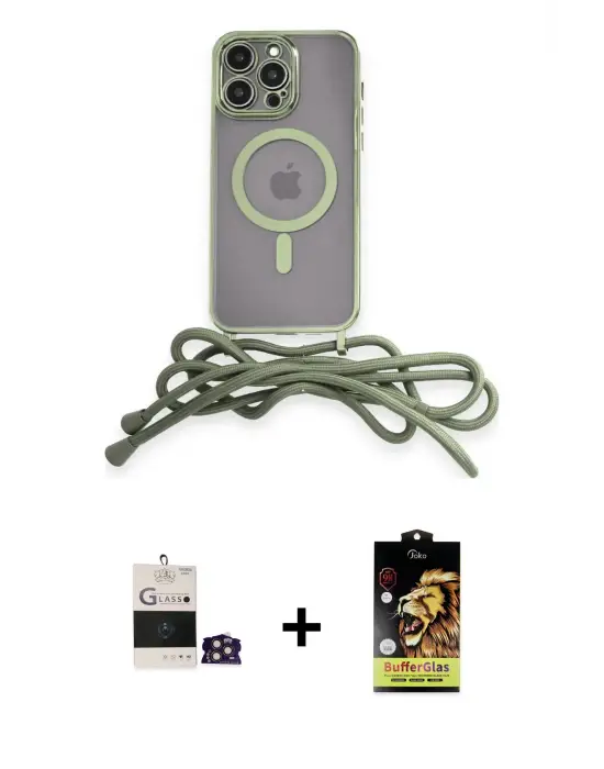 ieg™ iPhone 14 Pro Max Kılıf Eksen Özel Seri - Siyah Buffer Cam Ekran Koruyucu + Bilvis Titan Kamera Lens - GD