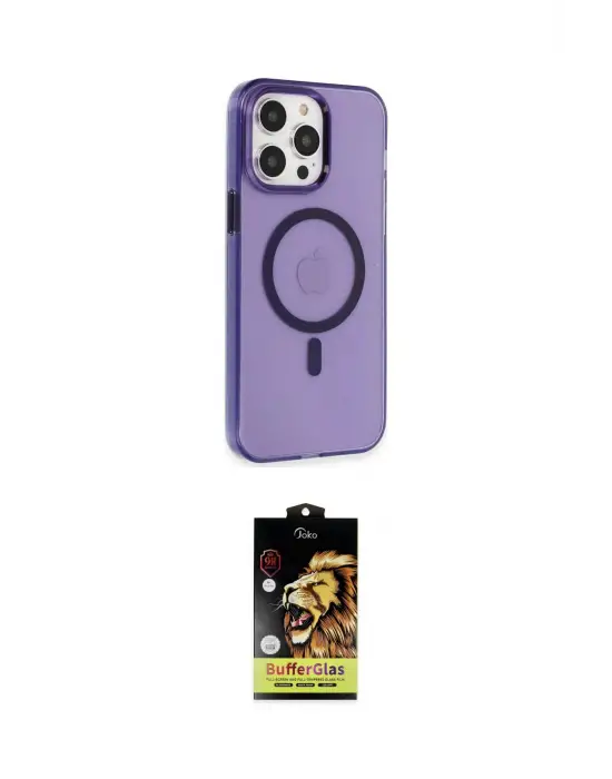 ieg™ iPhone 14 Pro Max Kılıf Kıvılcım Asil Özel Seri - Siyah Buffer Cam Ekran Koruyucu