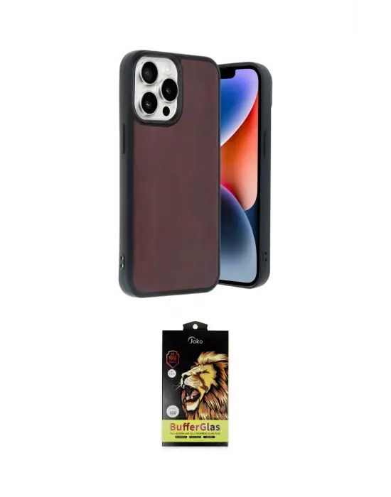 ieg™ iPhone 14 Pro Max Kılıf Kıvılcım Işık Serisi - Siyah Buffer Cam Ekran Koruyucu