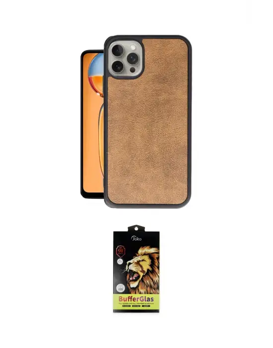 ieg™ iPhone 14 Pro Max Kılıf Kıvılcım Işık Serisi - Siyah Buffer Cam Ekran Koruyucu