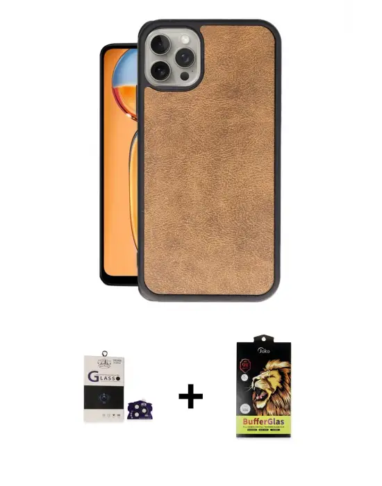 ieg™ iPhone 14 Pro Max Kılıf Kıvılcım Işık Serisi - Siyah Buffer Cam Ekran Koruyucu + Bilvis Titan Kamera Lens - DNMR