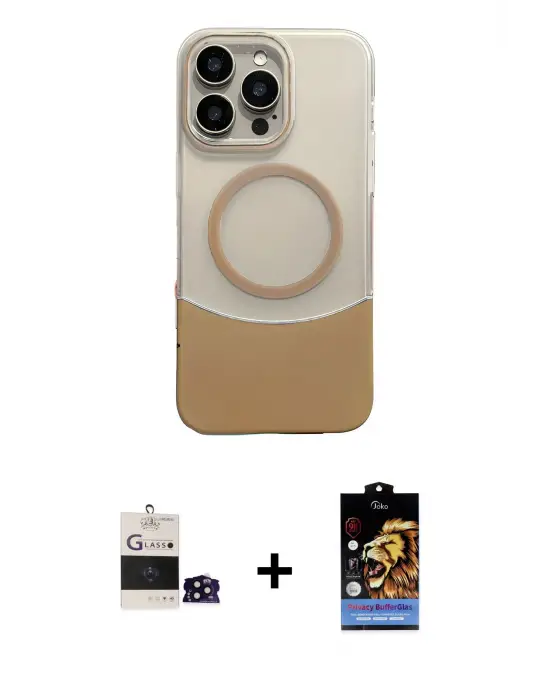ieg™ iPhone 14 Pro Max Kılıf Kozmos Form Özel Seri - Siyah Buffer Hayalet Cam Ekran Koruyucu + Bilvis Titan Kamera Lens - SH