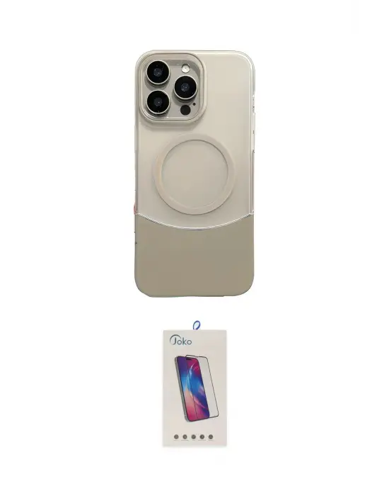 ieg™ iPhone 14 Pro Max Kılıf Kozmos Form Özel Seri - Siyah Joko 5D Cam