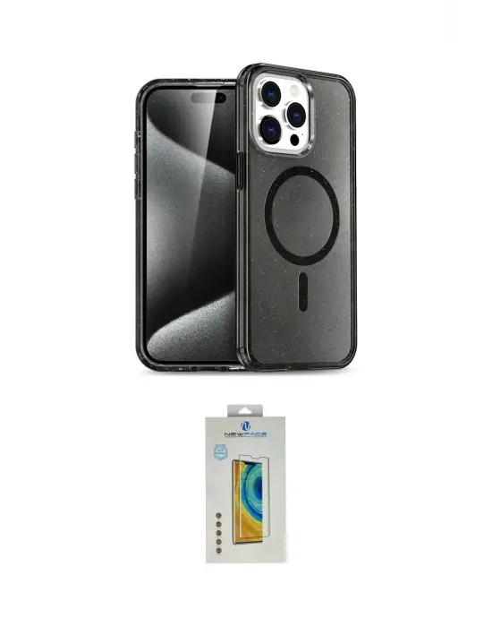 ieg™ iPhone 14 Pro Max Kılıf Nova Asil Prime - Siyah Polymer Nano Ekran Koruyucu