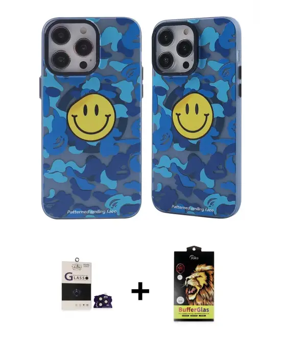 ieg™ iPhone 14 Pro Max Kılıf Nova Doku Koleksiyonu - Siyah Buffer Cam Ekran Koruyucu + Bilvis Titan Kamera Lens - DNMR