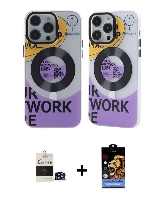 ieg™ iPhone 14 Pro Max Kılıf Nova Doku Koleksiyonu - Siyah Buffer Hayalet Cam Ekran Koruyucu + Bilvis Titan Kamera Lens - SH