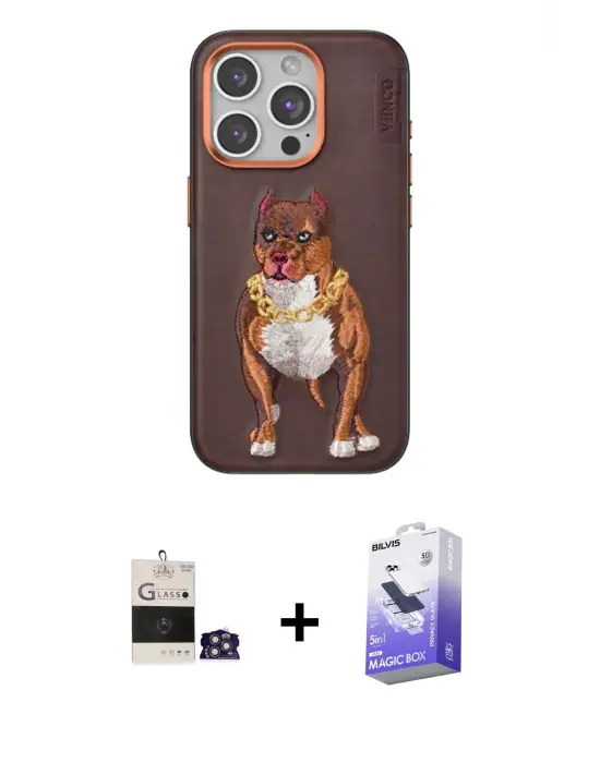 ieg™ iPhone 14 Pro Max Kılıf Nova Form Koleksiyonu - Siyah Bilvis 5in1 5D Magic Hayalet Cam Ekran Koruyucu + Bilvis Titan Kamera Lens - GS