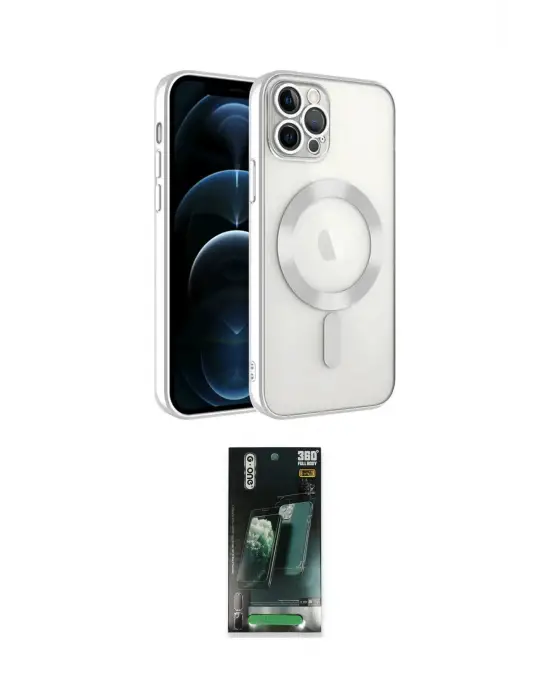 ieg™ iPhone 14 Pro Max Kılıf Nova Işık Özel Seri - Siyah 360 Mat Full Body Arka Koruyucu