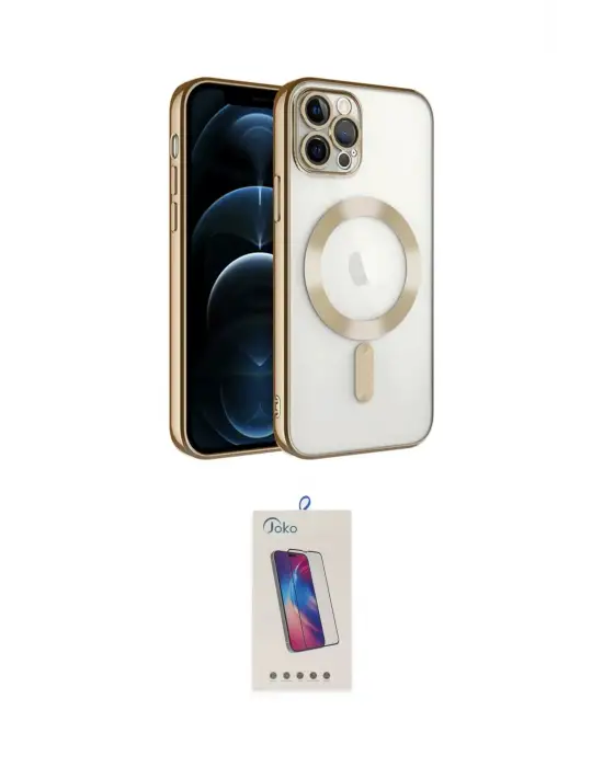 ieg™ iPhone 14 Pro Max Kılıf Nova Işık Özel Seri - Siyah Joko 5D Cam