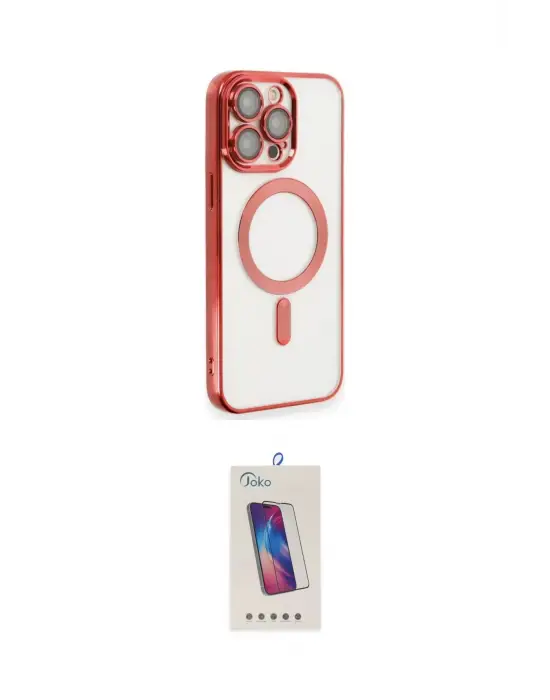 ieg™ iPhone 14 Pro Max Kılıf Nova Işık Özel Seri - Siyah Joko 5D Cam