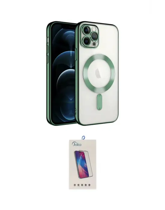 ieg™ iPhone 14 Pro Max Kılıf Nova Işık Özel Seri - Siyah Joko 5D Cam