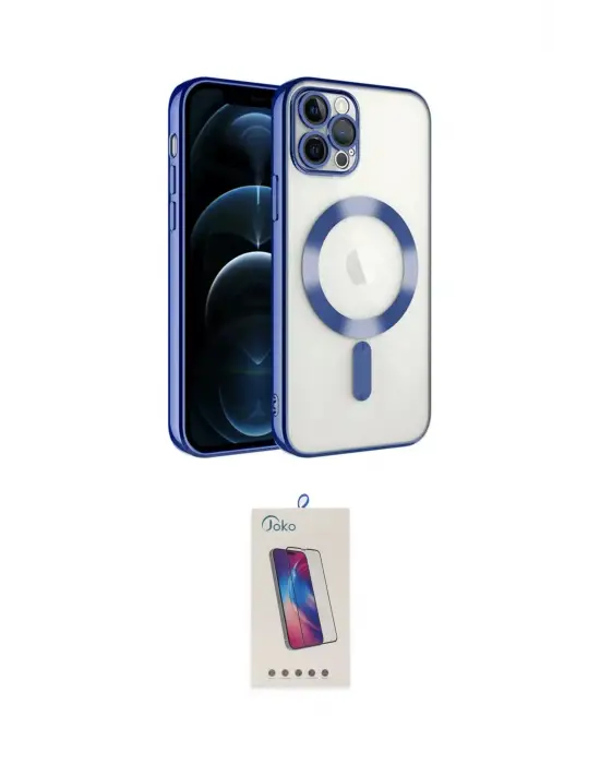 ieg™ iPhone 14 Pro Max Kılıf Nova Işık Özel Seri - Siyah Joko 5D Cam