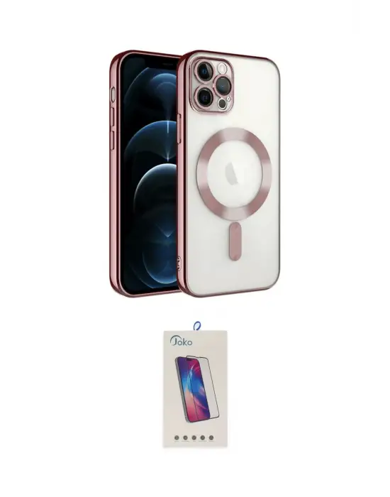 ieg™ iPhone 14 Pro Max Kılıf Nova Işık Özel Seri - Siyah Joko 5D Cam