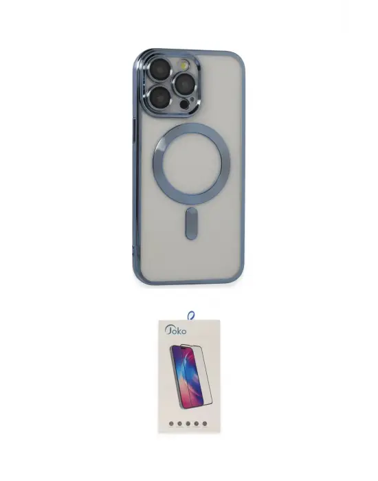 ieg™ iPhone 14 Pro Max Kılıf Nova Işık Özel Seri - Siyah Joko 5D Cam