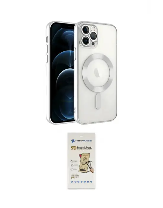 ieg™ iPhone 14 Pro Max Kılıf Nova Işık Özel Seri - Siyah Mat Seramik Nano Ekran Koruyucu