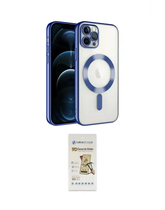 ieg™ iPhone 14 Pro Max Kılıf Nova Işık Özel Seri - Siyah Mat Seramik Nano Ekran Koruyucu