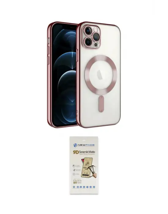 ieg™ iPhone 14 Pro Max Kılıf Nova Işık Özel Seri - Siyah Mat Seramik Nano Ekran Koruyucu