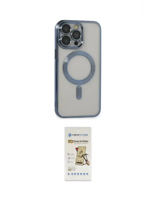 ieg™ iPhone 14 Pro Max Kılıf Nova Işık Özel Seri - Siyah Mat Seramik Nano Ekran Koruyucu