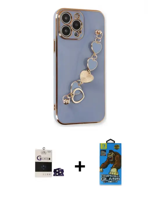 ieg™ iPhone 14 Pro Max Kılıf Nova Işık Prime - Siyah 18D Cam Ekran Koruyucu + Bilvis Titan Kamera Lens - DNMR