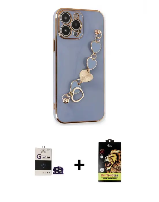 ieg™ iPhone 14 Pro Max Kılıf Nova Işık Prime - Siyah Buffer Cam Ekran Koruyucu + Bilvis Titan Kamera Lens - DNMR