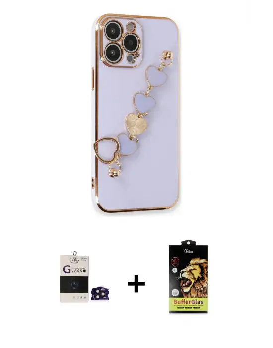 ieg™ iPhone 14 Pro Max Kılıf Nova Işık Prime - Siyah Buffer Cam Ekran Koruyucu + Bilvis Titan Kamera Lens - DNMR