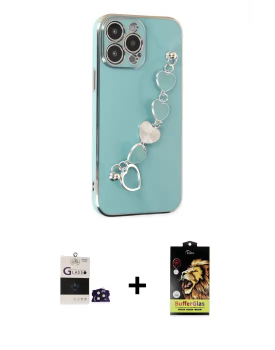 ieg™ iPhone 14 Pro Max Kılıf Nova Işık Prime - Siyah Buffer Cam Ekran Koruyucu + Bilvis Titan Kamera Lens - DNMR