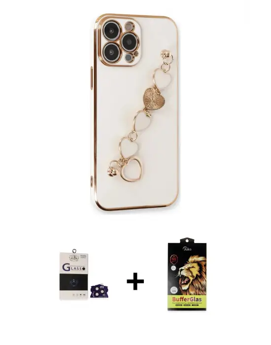 ieg™ iPhone 14 Pro Max Kılıf Nova Işık Prime - Siyah Buffer Cam Ekran Koruyucu + Bilvis Titan Kamera Lens - DNMR