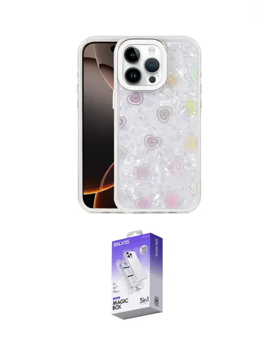 ieg™ iPhone 14 Pro Max Kılıf Odak Prime - Siyah Bilvis 5in1 3D Magic Cam Ekran Koruyucu