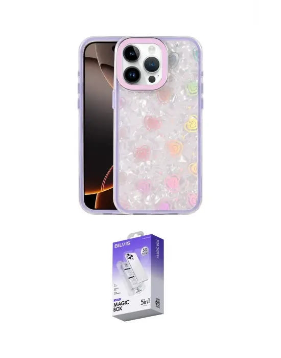 ieg™ iPhone 14 Pro Max Kılıf Odak Prime - Siyah Bilvis 5in1 3D Magic Cam Ekran Koruyucu