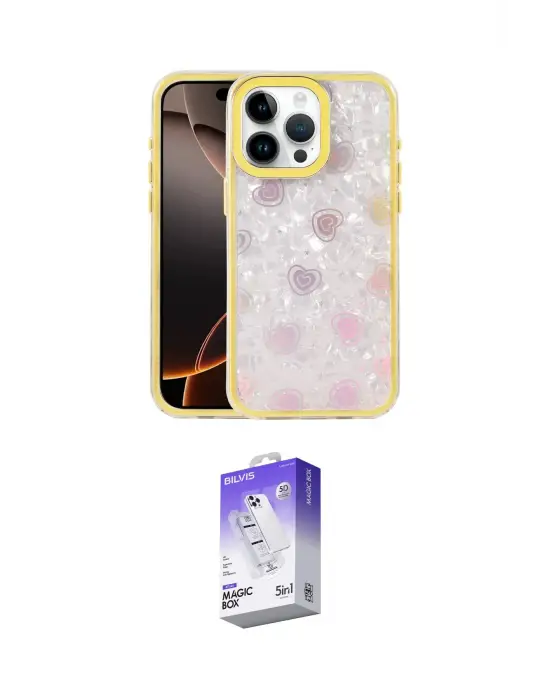 ieg™ iPhone 14 Pro Max Kılıf Odak Prime - Siyah Bilvis 5in1 3D Magic Cam Ekran Koruyucu