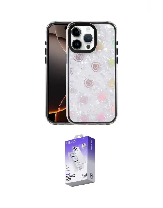 ieg™ iPhone 14 Pro Max Kılıf Odak Prime - Siyah Bilvis 5in1 3D Magic Cam Ekran Koruyucu