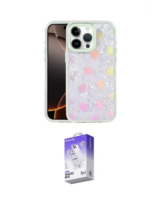 ieg™ iPhone 14 Pro Max Kılıf Odak Prime - Siyah Bilvis 5in1 3D Magic Cam Ekran Koruyucu