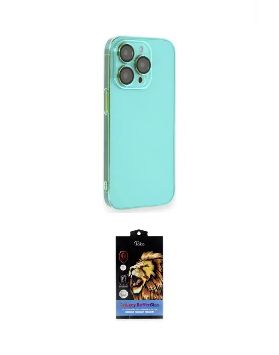 ieg™ iPhone 14 Pro Max Kılıf Siluet Minimal Özel Seri - Siyah Buffer Hayalet Cam Ekran Koruyucu
