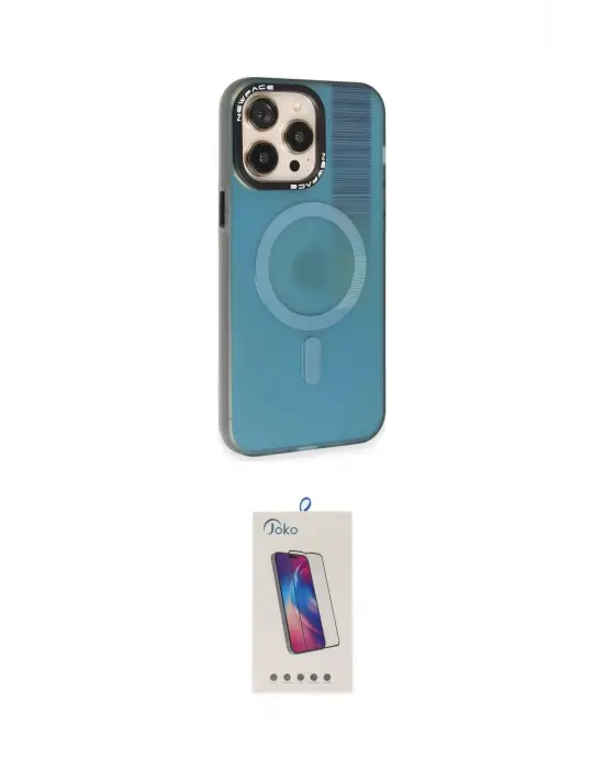 ieg™ iPhone 14 Pro Max Kılıf Siluet Modern Koleksiyonu - Siyah Joko 5D Cam