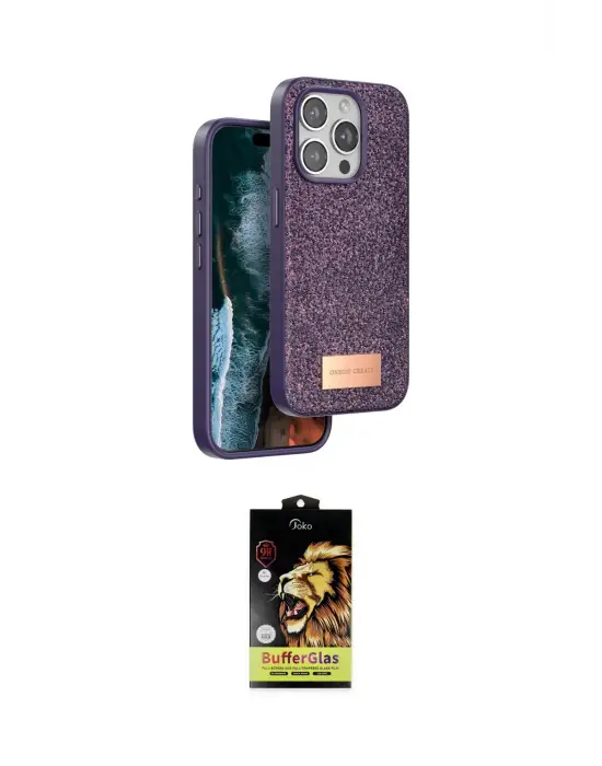 ieg™ iPhone 14 Pro Max Kılıf Vadi Klasik Serisi - Siyah Buffer Cam Ekran Koruyucu
