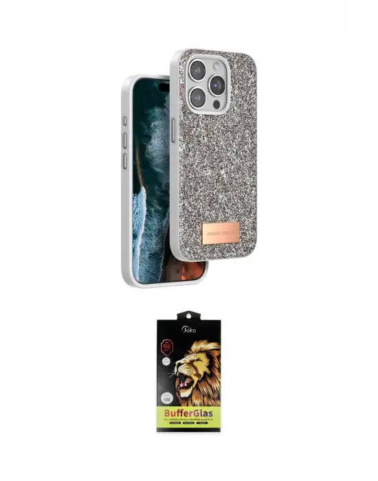 ieg™ iPhone 14 Pro Max Kılıf Vadi Klasik Serisi - Siyah Buffer Cam Ekran Koruyucu